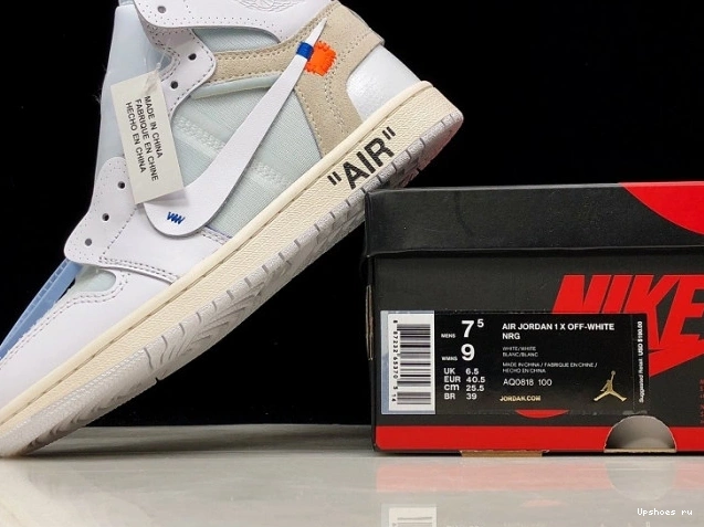  White High Air Jordan O-W AQ0818-100 Retro 1 0331